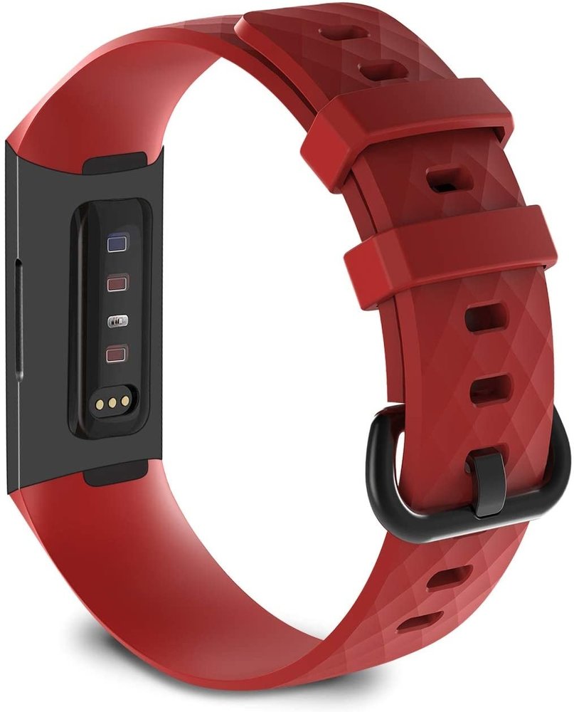 Strap-it® Strap-it Fitbit Charge 4 Armband Silikon (Rot)