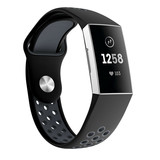 Strap-it® Fitbit Charge 4 Sportarmband (Schwarz Grau) Strap-it® Fitbit Charge 4 Sportarmband (Schwarz Grau)