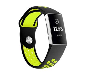Strap-it® Fitbit Charge 4 Sportarmband (Schwarz Gelb) Strap-it® Fitbit Charge 4 Sportarmband (Schwarz Gelb)