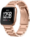 Strap-it® Strap-it Fitbit Versa / Versa 2 Gliederamband (Roségold)
