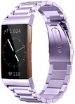 Strap-it® Strap-it Fitbit Charge 3 Gliederarmband (Lila)