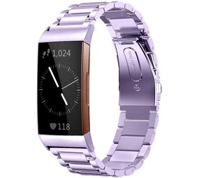 Strap-it® Fitbit Charge 3 Gliederarmband (Lila)