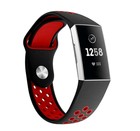 Strap-it® Strap-it Fitbit Charge 3 Sportarmband (Schwarz Rot)
