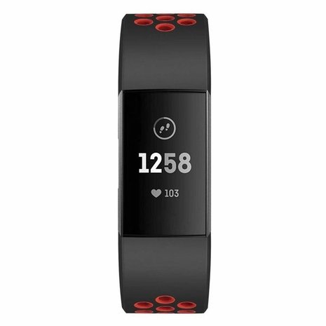 Strap-it® Strap-it Fitbit Charge 3 Sportarmband (Schwarz Rot) Strap-it® Strap-it Fitbit Charge 3 Sportarmband (Schwarz Rot)