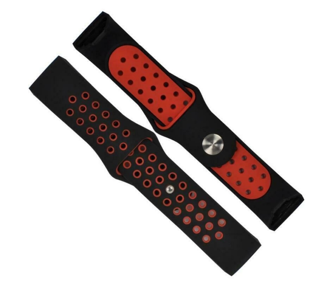 Strap-it® Strap-it Fitbit Charge 3 Sportarmband (Schwarz Rot) Strap-it® Strap-it Fitbit Charge 3 Sportarmband (Schwarz Rot)