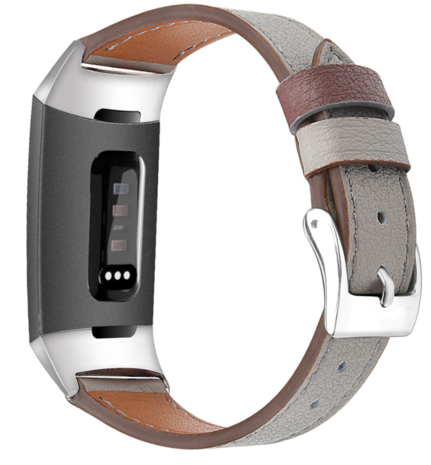 Strap-it® Strap-it Fitbit Charge 3 Armband Leder (Dunkelgrau) Strap-it® Strap-it Fitbit Charge 3 Armband Leder (Dunkelgrau)