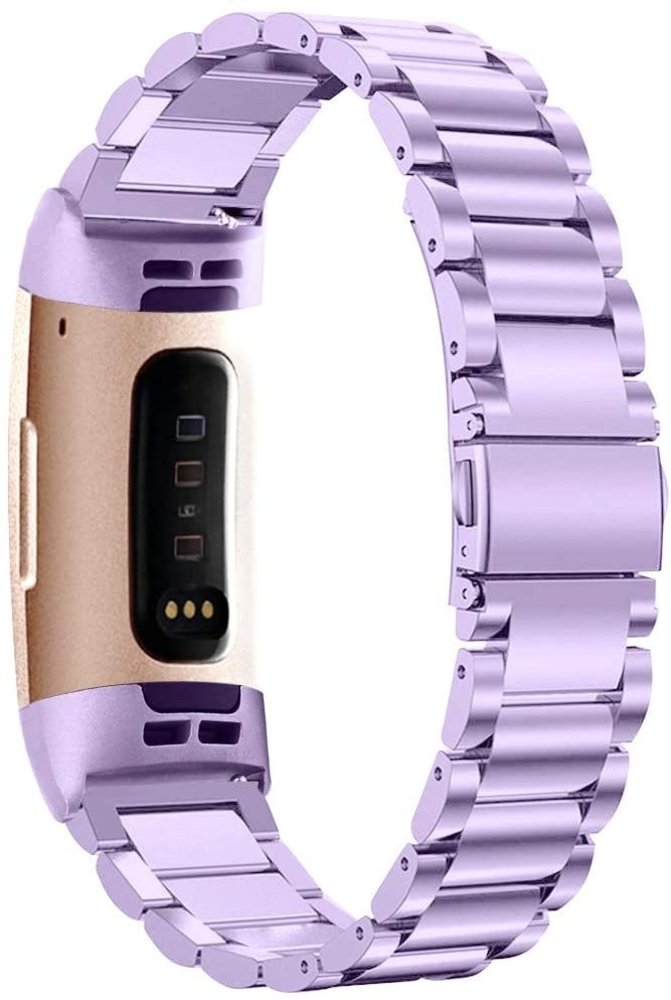 Strap-it® Strap-it Fitbit Charge 4 Gliederarmband (Lila) Strap-it® Strap-it Fitbit Charge 4 Gliederarmband (Lila)