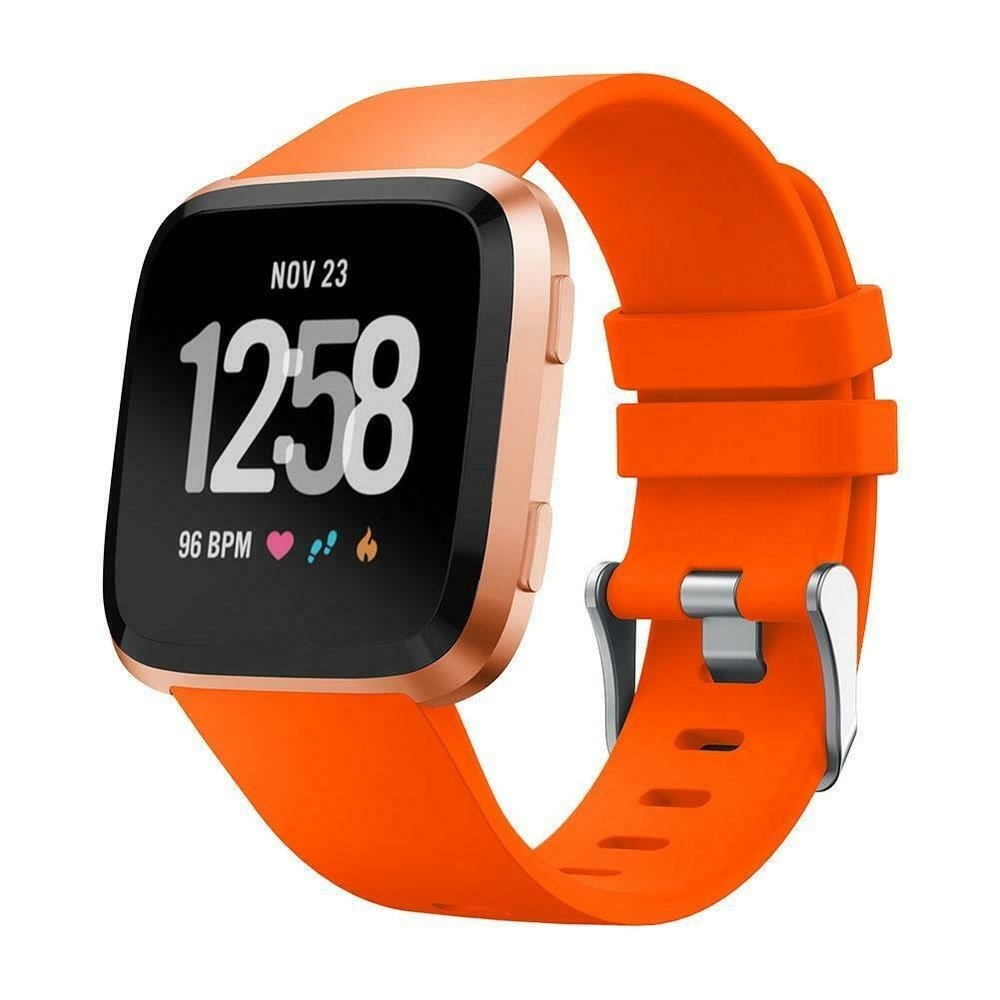 Strap-it® Strap-it Fitbit Versa / Versa 2 Armband Silikon (Orange)