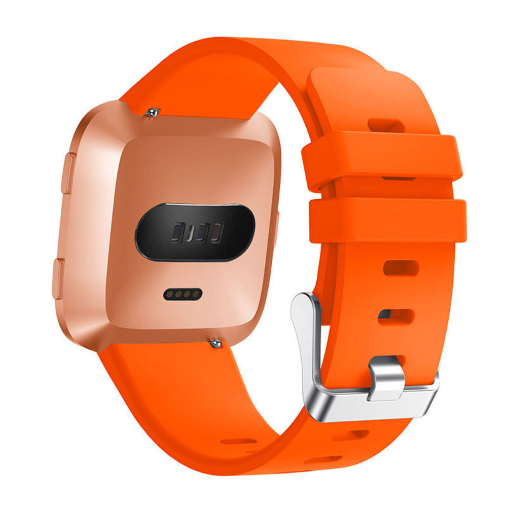 Strap-it® Strap-it Fitbit Versa / Versa 2 Armband Silikon (Orange)
