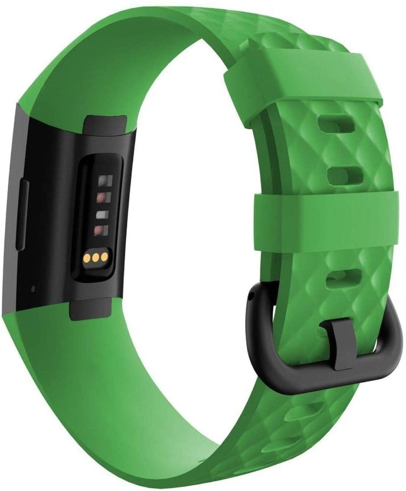 Strap-it® Strap-it Fitbit Charge 3 Armband Silikon (Grün)