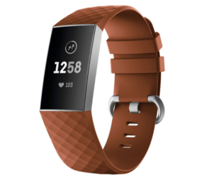 Strap-it® Fitbit Charge 3 Armband Silikon (Braun)