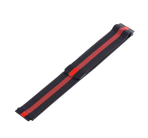 Strap-it® Strap-it Samsung Galaxy Watch 42mm Milanese Armband (Schwarz / Rot)