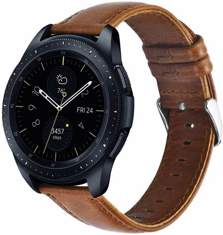 Samsung Galaxy Watch 42mm Armband Leder (Braun)
