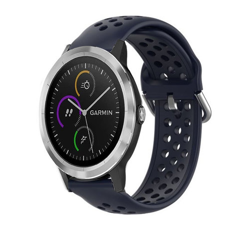 Strap-it® Strap-it Garmin Vivoactive 3 Silikonarmband mit Löchern (Dunkelblau) Strap-it® Strap-it Garmin Vivoactive 3 Silikonarmband mit Löchern (Dunkelblau)