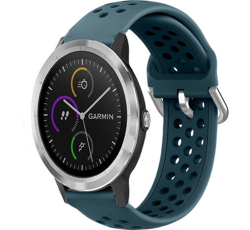 Strap-it® Strap-it Garmin Vivoactive 3 Silikonarmband mit Löchern (steingrün) Strap-it® Strap-it Garmin Vivoactive 3 Silikonarmband mit Löchern (steingrün)