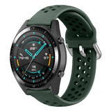Strap-it® Huawei Watch GT 2 Silikonarmband mit Löchern (Armeegrün) Strap-it® Huawei Watch GT 2 Silikonarmband mit Löchern (Armeegrün)