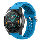 Strap-it® Huawei Watch GT 2 Silikonarmband mit Löchern (Blau) Strap-it® Huawei Watch GT 2 Silikonarmband mit Löchern (Blau)