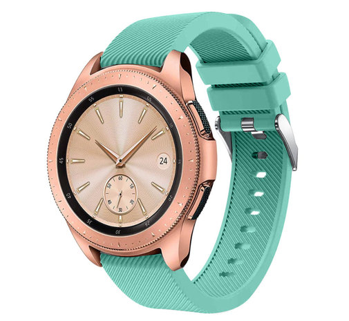 Strap-it® Strap-it Samsung Galaxy Watch 42mm Armband Silikon (Aqua)