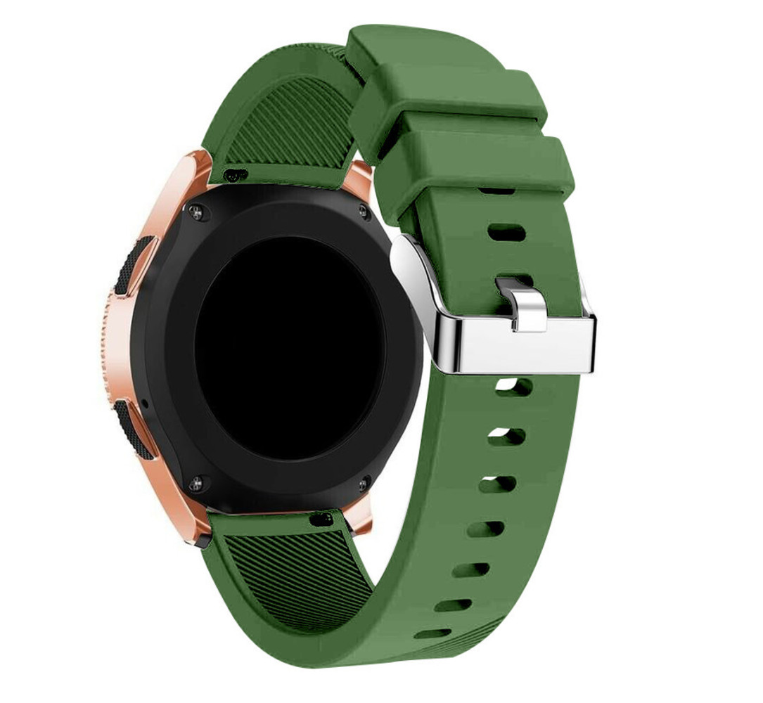 Strap-it® Strap-it Samsung Galaxy Watch 42mm Armband Silikon (Armeegrün)