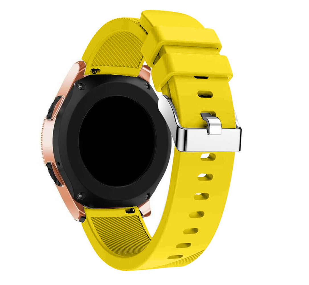 Strap-it® Strap-it Samsung Galaxy Watch 42mm Armband Silikon (Gelb)