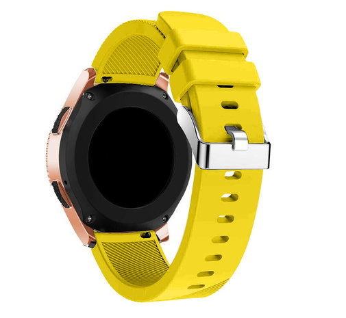 Strap-it® Strap-it Samsung Galaxy Watch 42mm Armband Silikon (Gelb)