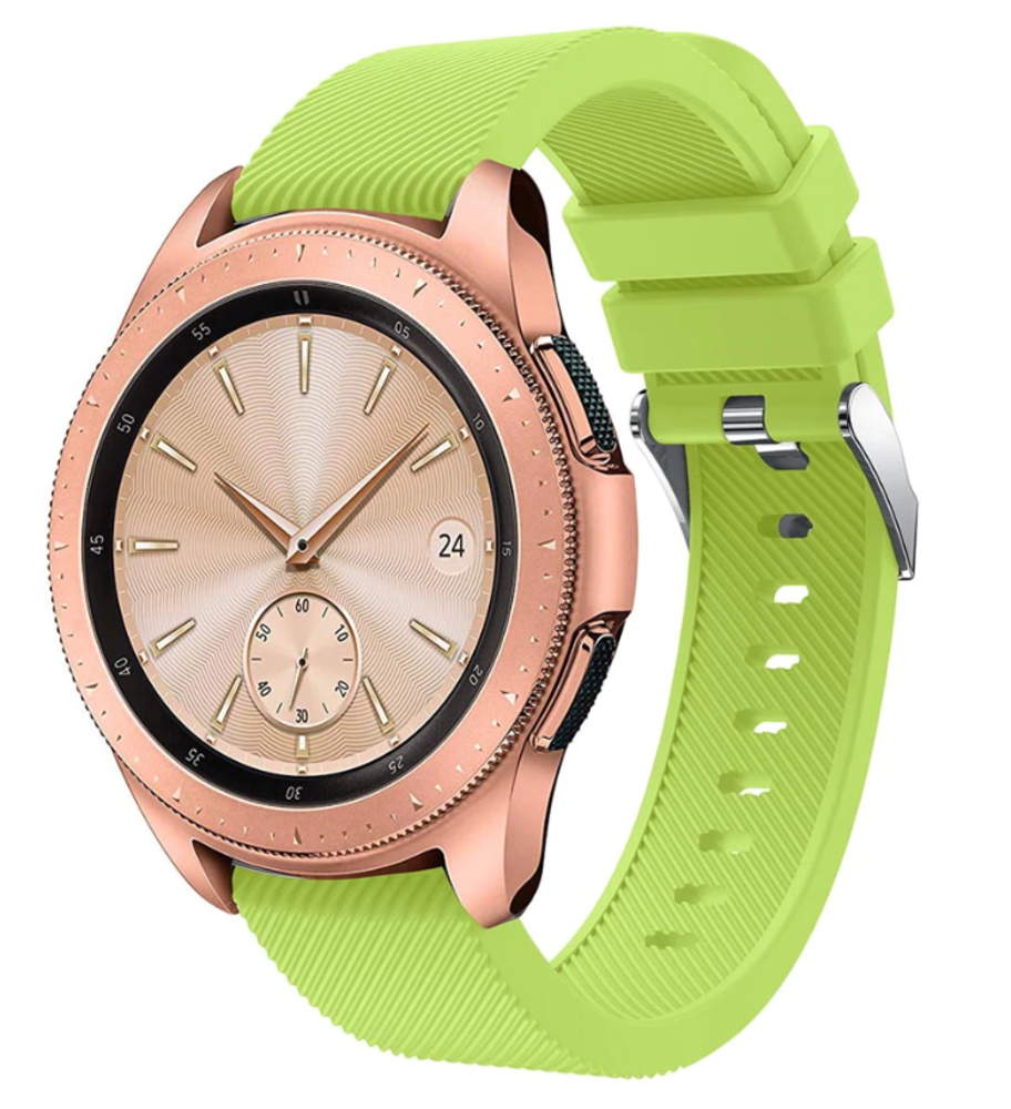 Strap-it® Strap-it Samsung Galaxy Watch 42mm Armband Silikon (Hellgrün)