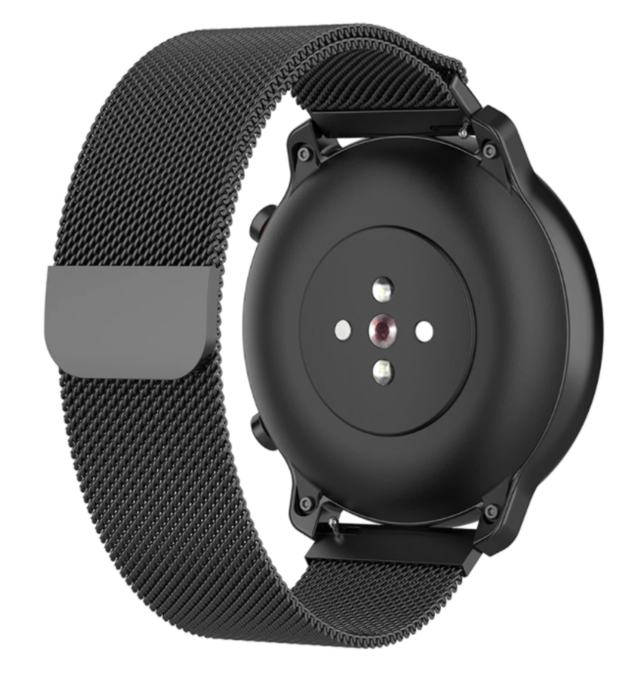 Strap-it® Strap-it Xiaomi Amazfit GTR Milanese Armband (Schwarz)