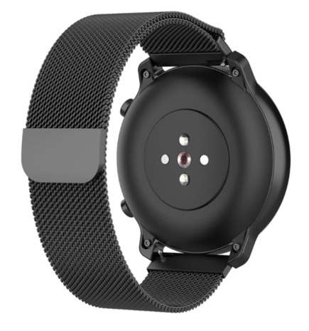 Strap-it® Strap-it Xiaomi Amazfit GTR Milanese Armband (Schwarz)