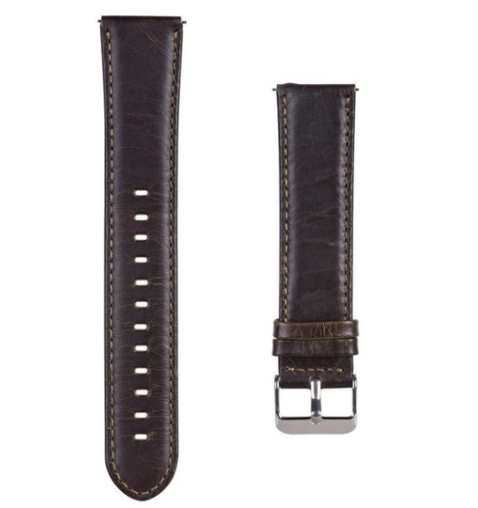 Strap-it® Strap-it Xiaomi Amazfit GTR Armband Leder (Dunkelbraun)