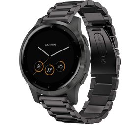 Strap-it® Garmin Vivoactive 4s Gliederarmband - 40mm - Schwarz Strap-it® Garmin Vivoactive 4s Gliederarmband - 40mm - Schwarz