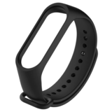 Strap-it® Xiaomi Mi Band 3 / 4 Armband Silikon (Schwarz)
