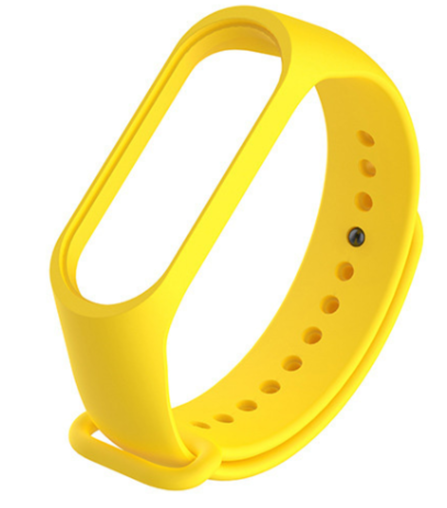 Strap-it® Strap-it Xiaomi Mi Band 3 / 4 Armband Silikon (Gelb)