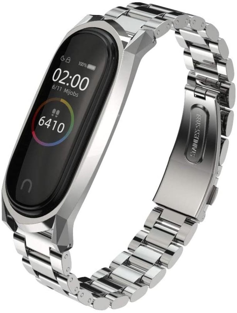 Strap-it® Strap-it Xiaomi Mi Band 5 Gliederarmband (Silber) Strap-it® Strap-it Xiaomi Mi Band 5 Gliederarmband (Silber)