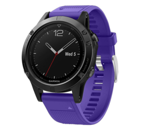 Strap-it® Garmin Fenix 5 (Plus) / 6 (Pro) Armband Silikon (Lila) Strap-it® Garmin Fenix 5 (Plus) / 6 (Pro) Armband Silikon (Lila)