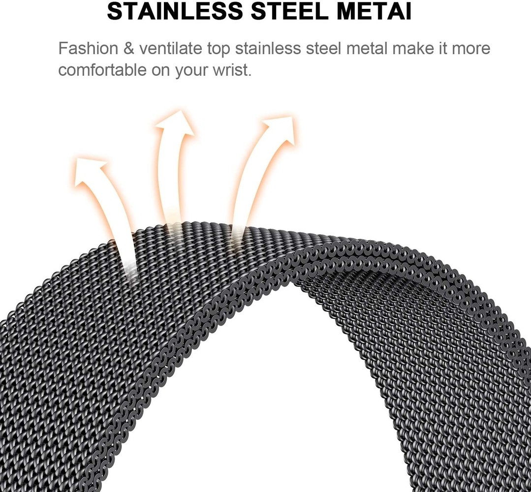 Strap-it® Strap-it Garmin Fenix 5 (Plus) / 6 (Pro) Milanese Armband (Schwarz) Strap-it® Strap-it Garmin Fenix 5 (Plus) / 6 (Pro) Milanese Armband (Schwarz)