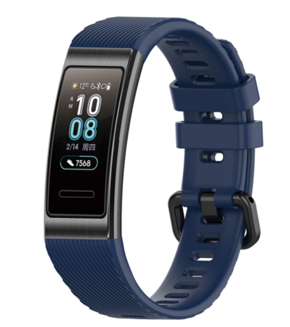 Strap-it® Strap-it Huawei Band 3 / 4 Pro Armband Silikon (Dunkelblau)