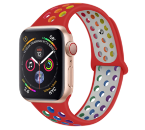 Strap-it® Apple Watch Sportarmband (Bunt Rot) Strap-it® Apple Watch Sportarmband (Bunt Rot)