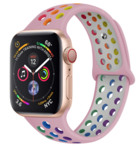 Strap-it® Strap-it Apple Watch Sportarmband (Bunt Rosa)