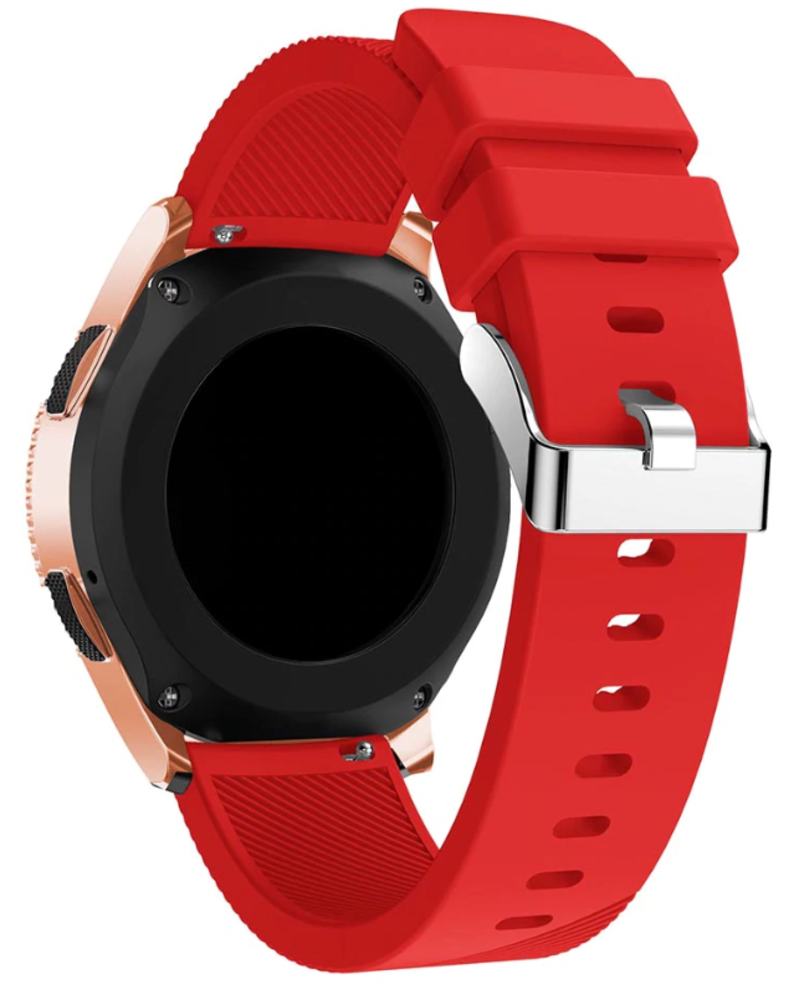 Strap-it® Strap-it Samsung Galaxy Watch 42mm Armband Silikon (Rot)