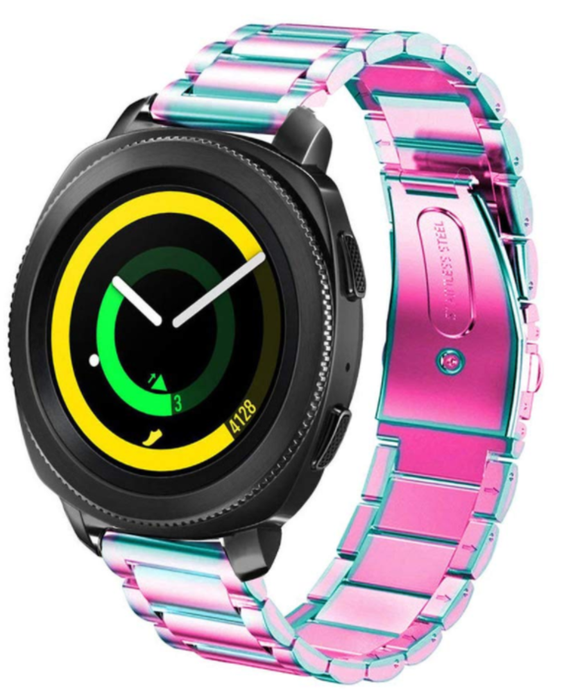 Strap-it® Strap-it Samsung Gear Sport Gliederarmband (Regenbogen) Strap-it® Strap-it Samsung Gear Sport Gliederarmband (Regenbogen)