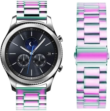 Strap-it® Strap-it Samsung Gear S3 Classic / Frontier Gliederarmband (Regenbogen)