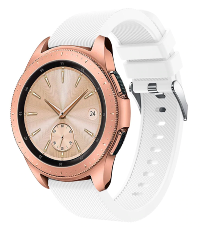 Strap-it® Strap-it Samsung Galaxy Watch 42mm Armband Silikon (Weiß) Strap-it® Strap-it Samsung Galaxy Watch 42mm Armband Silikon (Weiß)