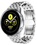 Strap-it® Strap-it Samsung Galaxy Watch Active / Active 2 Drache Gliederband (Silber)