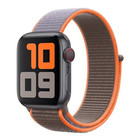 Strap-it® Strap-it Apple Watch Nylon Loop Armband (Braun-Orange)