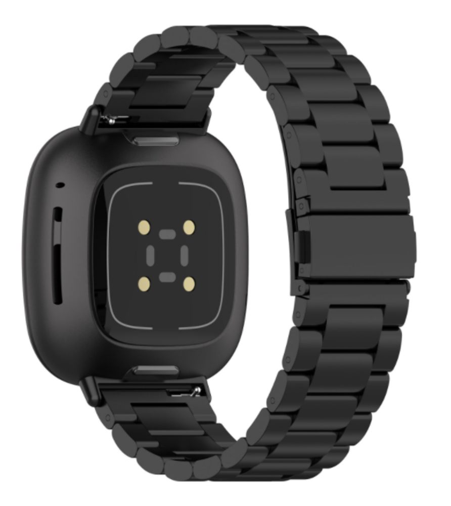 Strap-it® Strap-it Fitbit Versa 3 Stahlband (Schwarz) Strap-it® Strap-it Fitbit Versa 3 Stahlband (Schwarz)