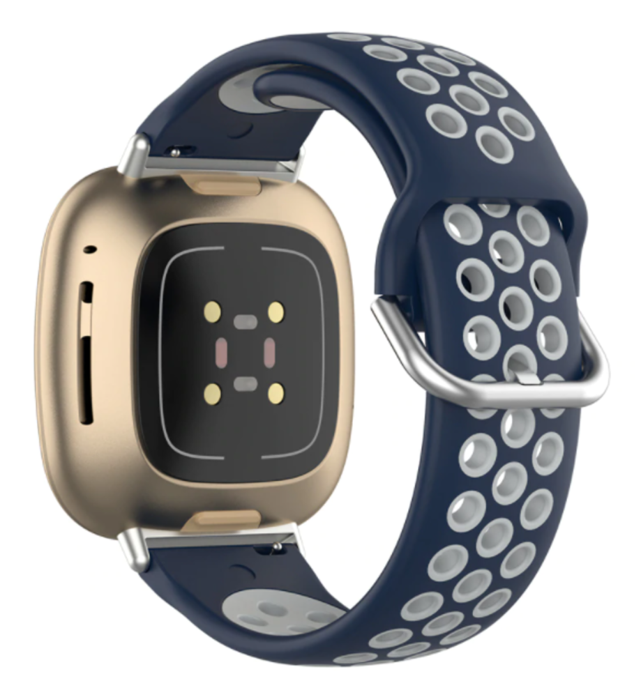 Strap-it® Strap-it Fitbit Versa 3 Sportarmband (Blau / Grau) Strap-it® Strap-it Fitbit Versa 3 Sportarmband (Blau / Grau)