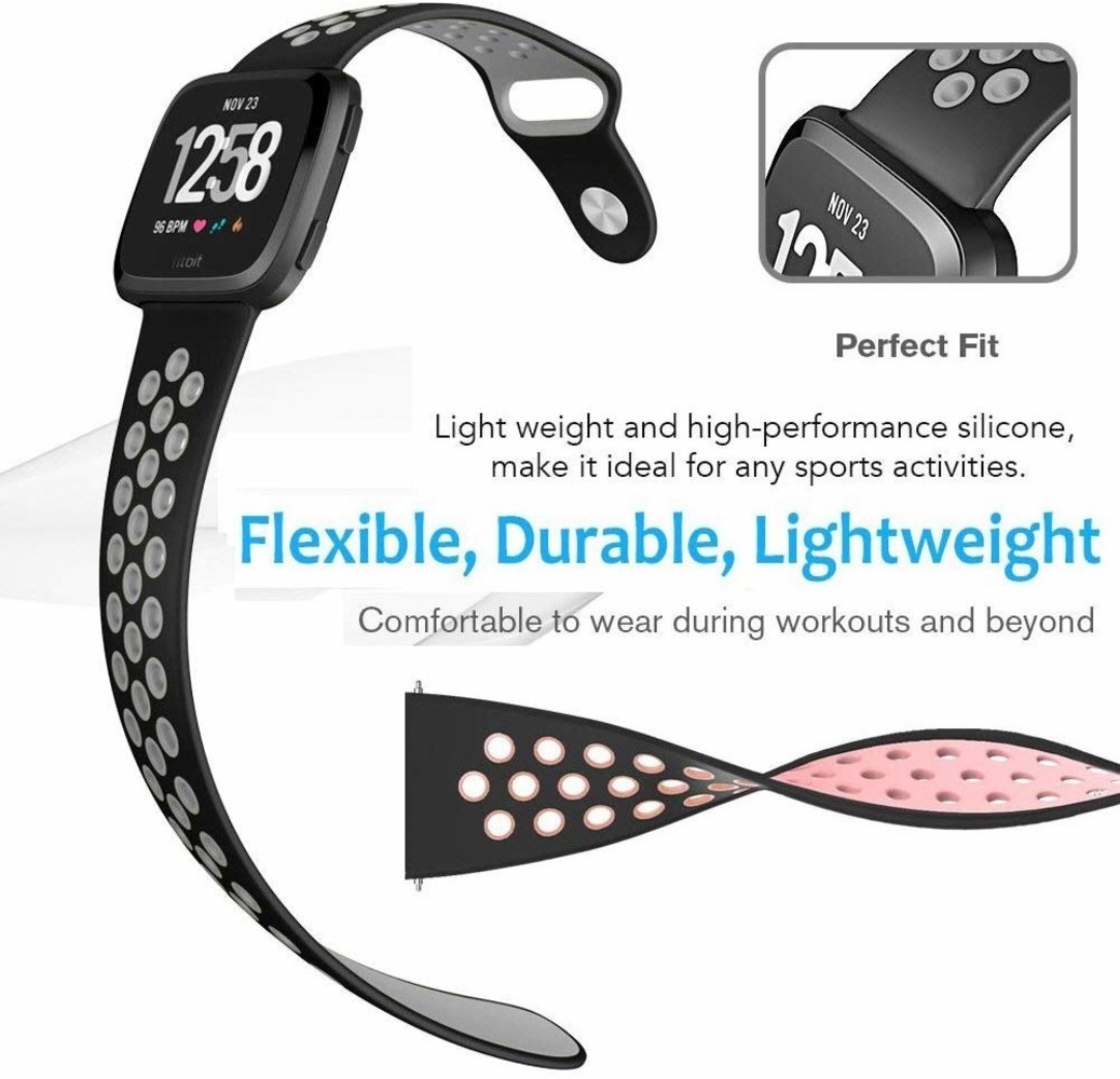 Strap-it® Strap-it Fitbit Versa / Versa 2 Sportarmband (Lila / Rosa) Strap-it® Strap-it Fitbit Versa / Versa 2 Sportarmband (Lila / Rosa)