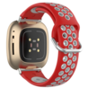 Strap-it® Strap-it Fitbit Sense Sportarmband (Rot / Grau) Strap-it® Strap-it Fitbit Sense Sportarmband (Rot / Grau)