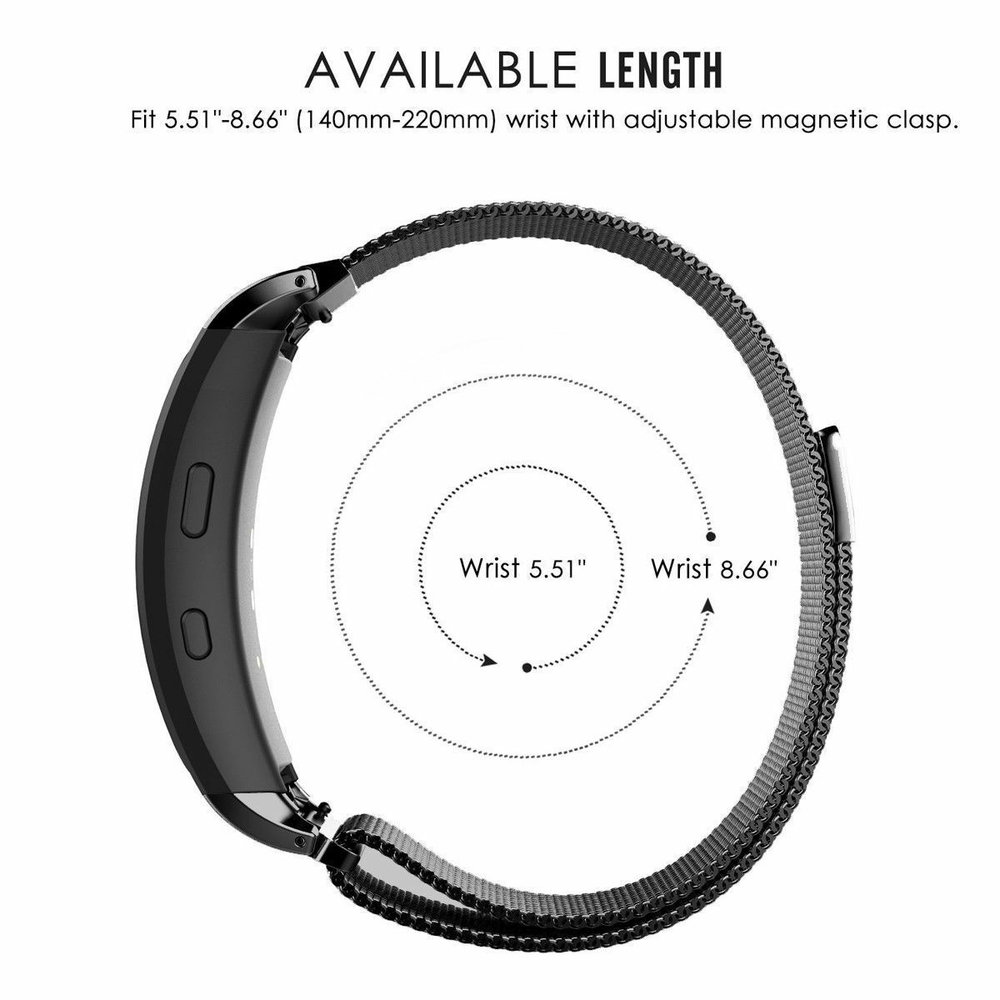 Strap-it® Strap-it Samsung Gear Fit 2 (Pro) Milanese Armband (Schwarz) Strap-it® Strap-it Samsung Gear Fit 2 (Pro) Milanese Armband (Schwarz)