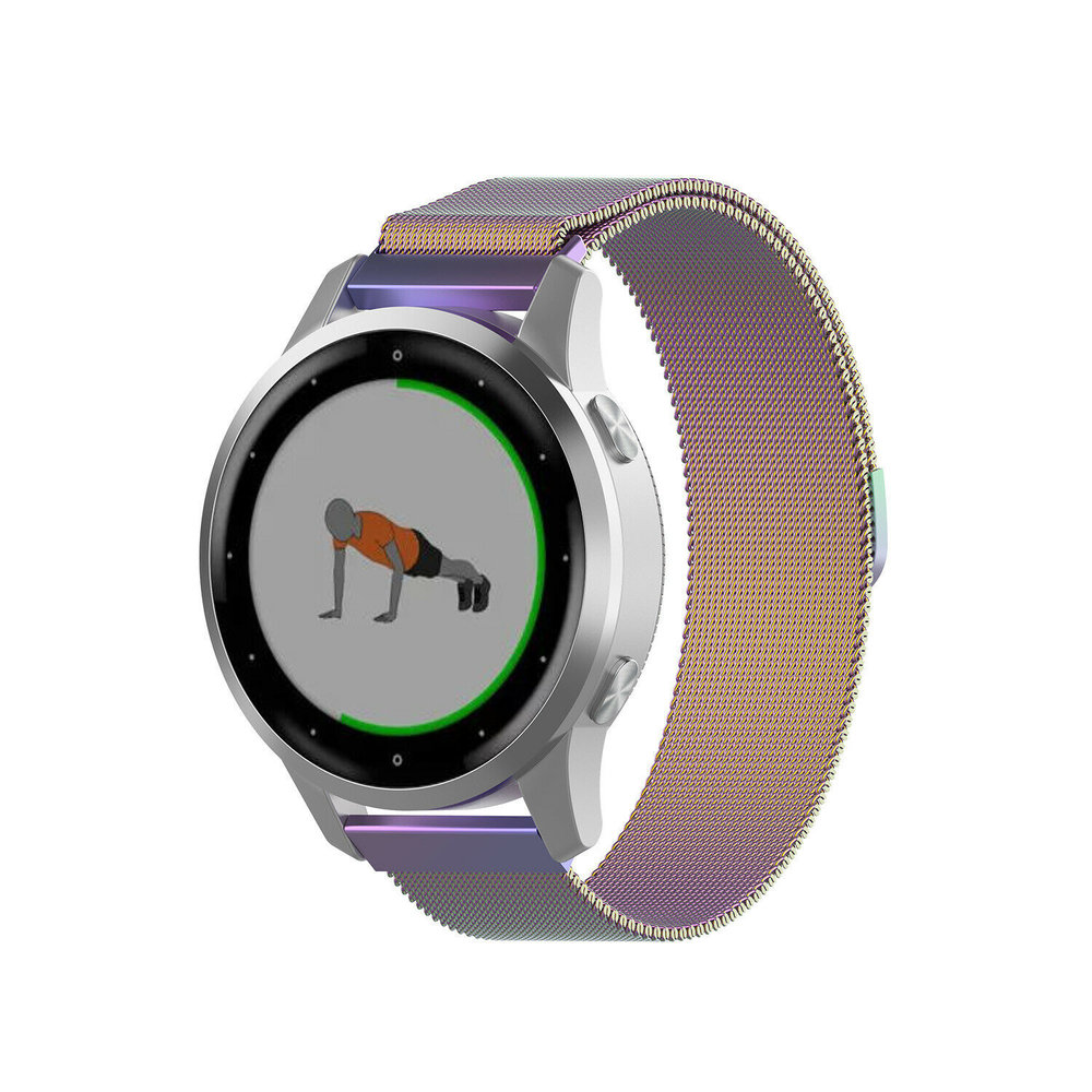 Strap-it® Strap-it Garmin Vivoactive 4s Milanese Metall Armband - 40mm - Regenbogen Strap-it® Strap-it Garmin Vivoactive 4s Milanese Metall Armband - 40mm - Regenbogen